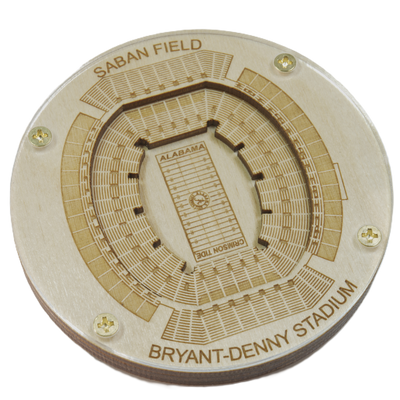 Tuscaloosa, Alabama Coaster Art (Saban Field at Bryant–Denny Stadium)