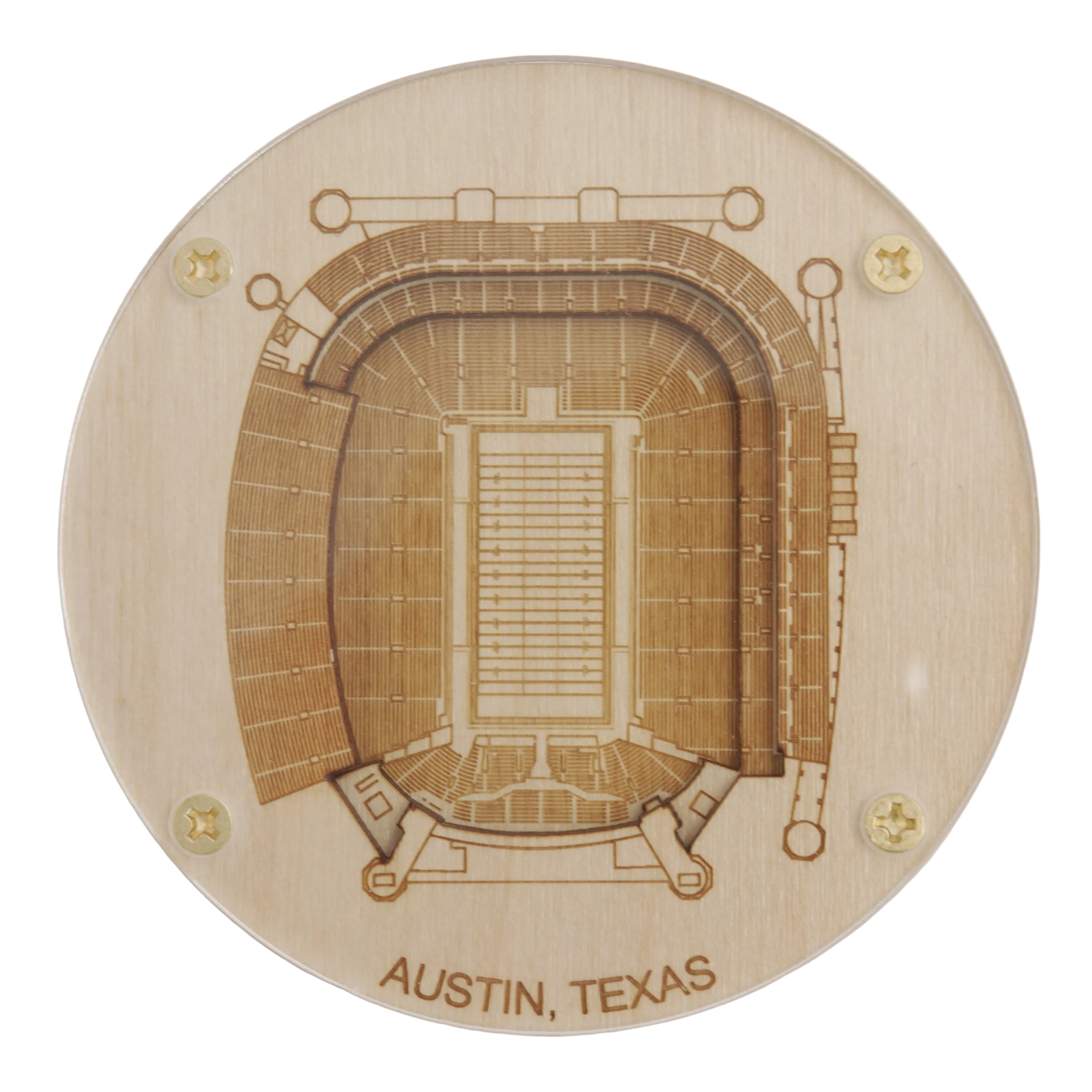 Austin, Texas Coaster Art (Darrell K Royal – Texas Memorial Stadium)
