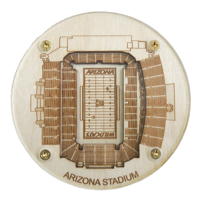Tucson, Arizona Coaster Art (Arizona Stadium)