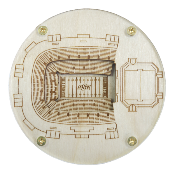 Stillwater, Oklahoma Coaster Art (Boone Pickens Stadium)