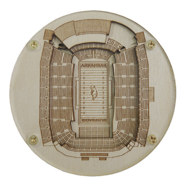 Fayetteville, Arkansas Coaster Art (Donald W. Reynolds Razorback Stadium)