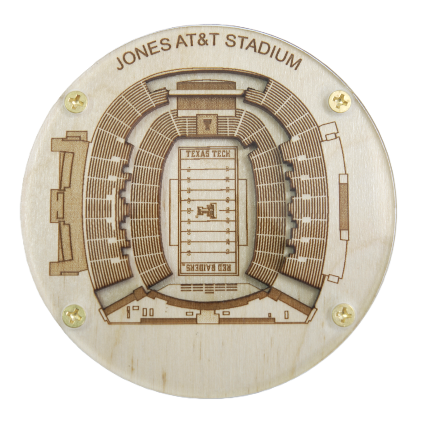 Lubbock, Texas Coaster Art (Jones AT&T Stadium)