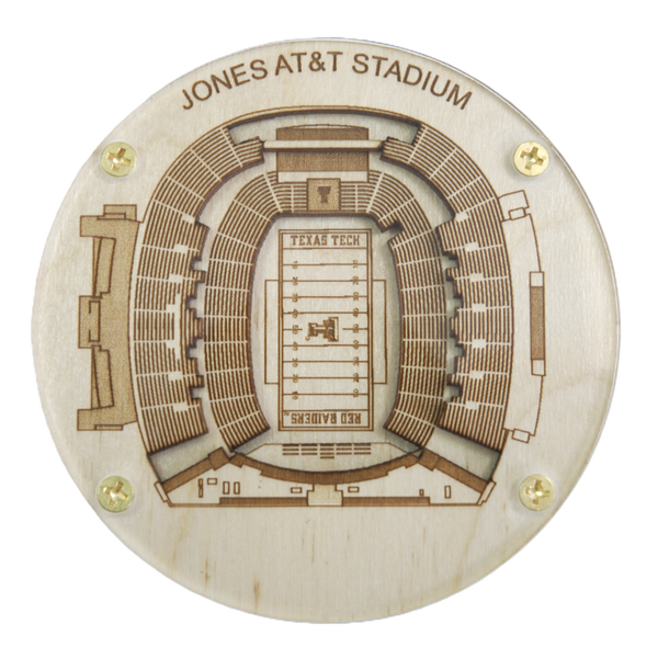 Lubbock, Texas Coaster Art (Jones AT&T Stadium)