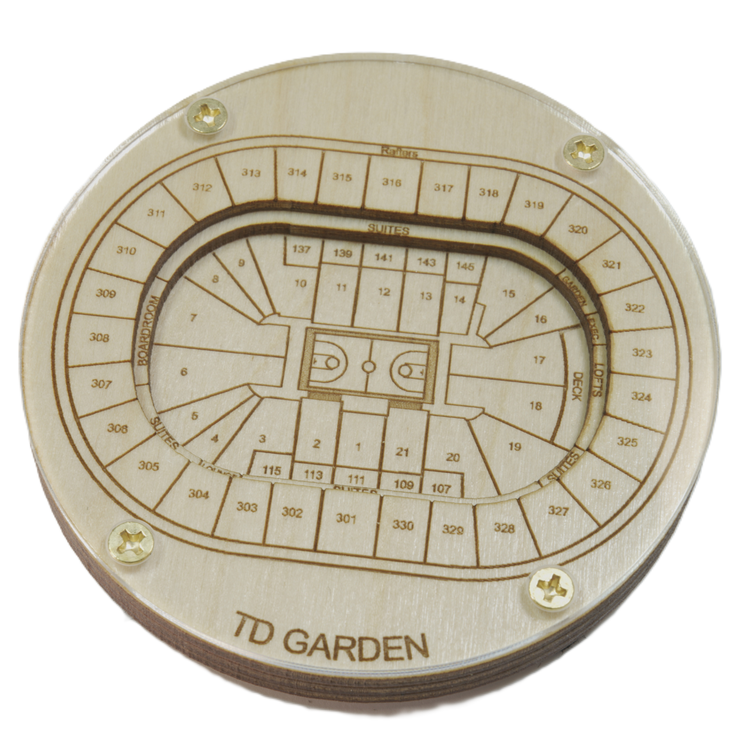Boston, Massachusetts Coaster Art (TD Garden - Basketball)