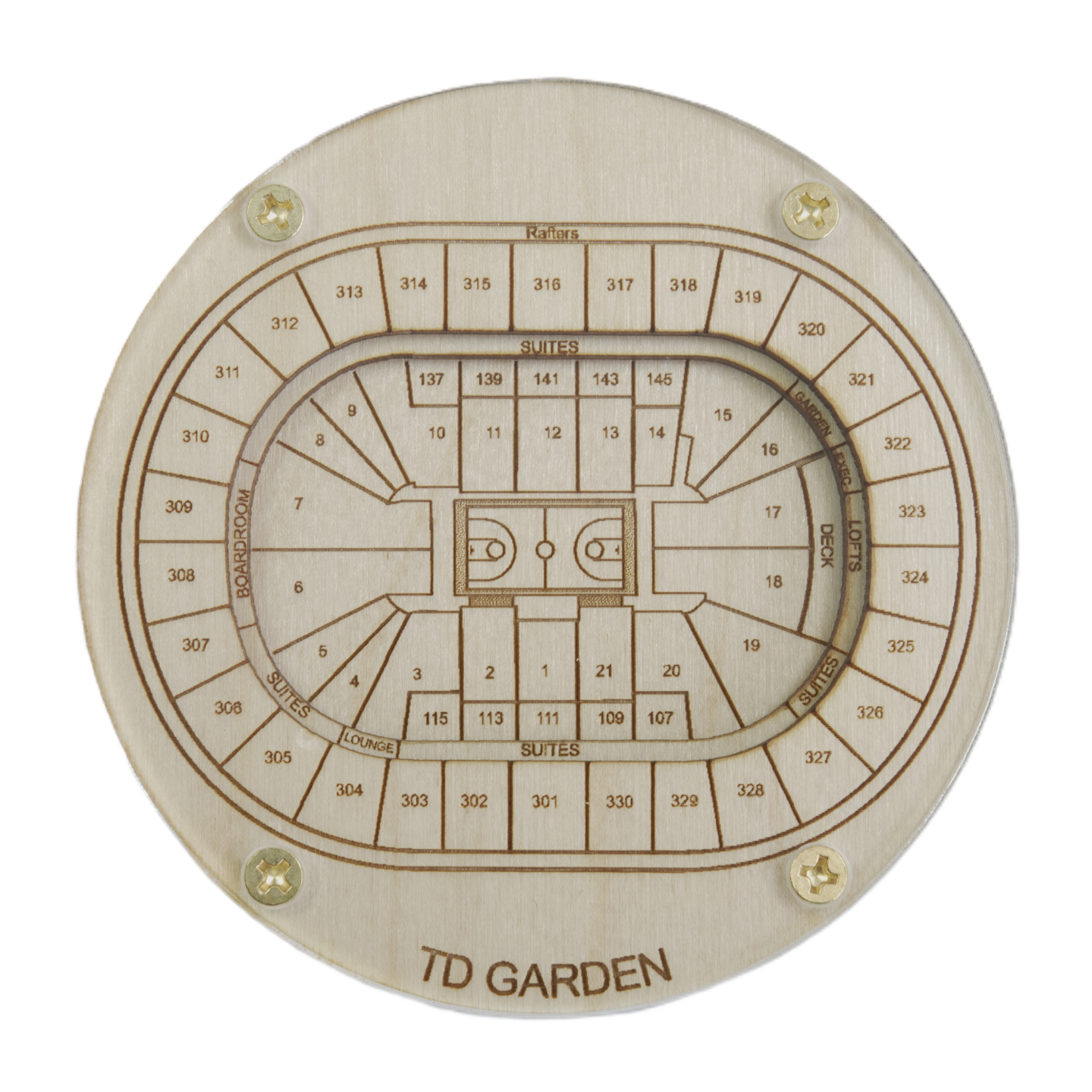 Boston, Massachusetts Coaster Art (TD Garden - Basketball)