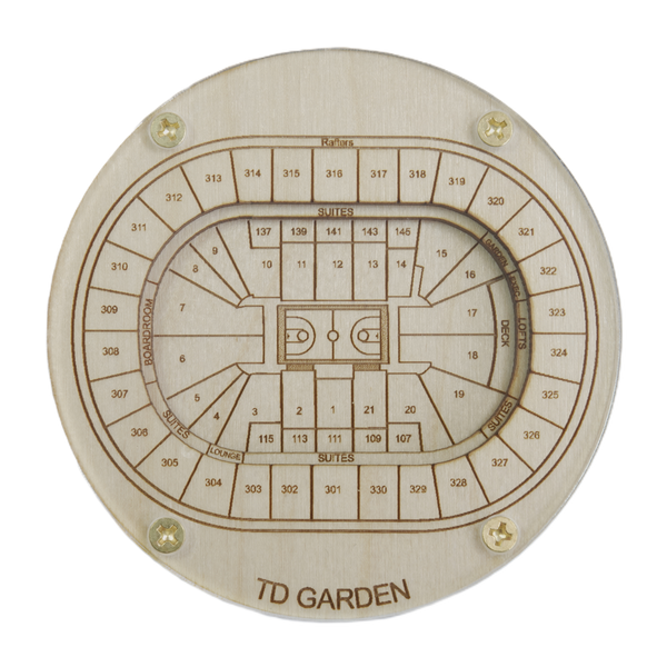 Boston, Massachusetts Coaster Art (TD Garden - Basketball)