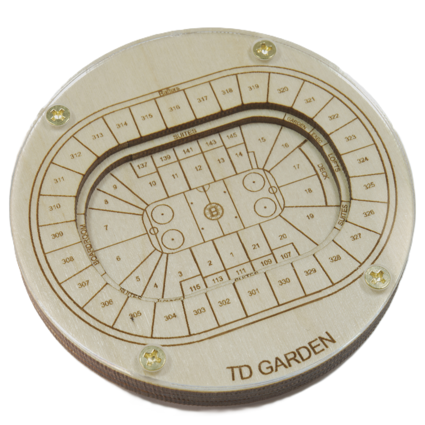 Boston, Massachusetts Coaster Art (TD Garden - Hockey)