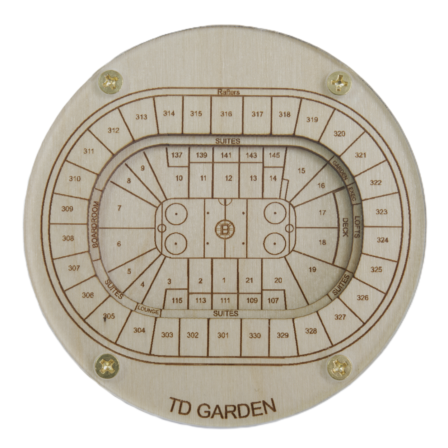Boston, Massachusetts Coaster Art (TD Garden - Hockey)