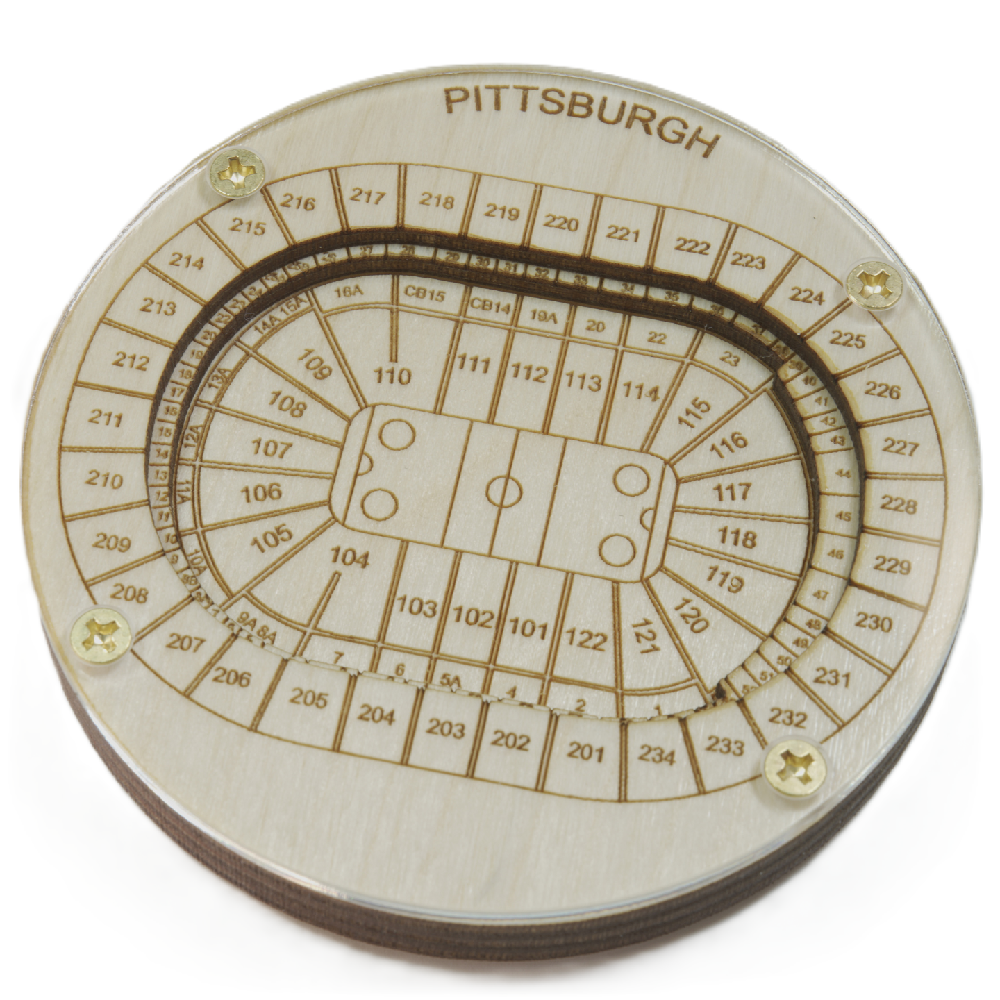 Pittsburgh, Pennsylvania Coaster Art (PPG Paints Arena)