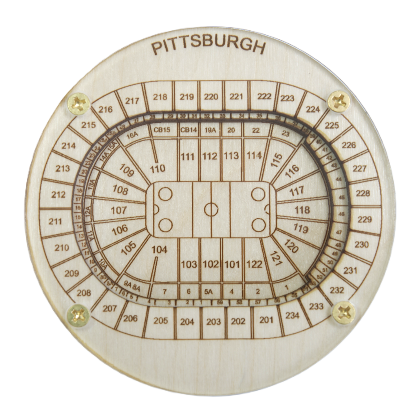 Pittsburgh, Pennsylvania Coaster Art (PPG Paints Arena)