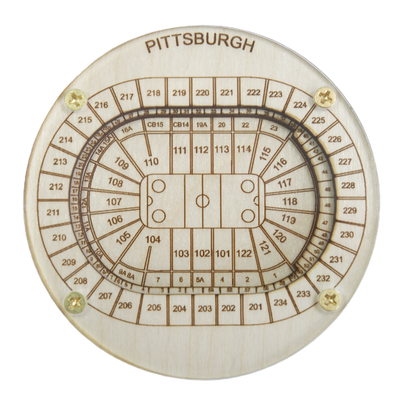 Pittsburgh, Pennsylvania Coaster Art (PPG Paints Arena)