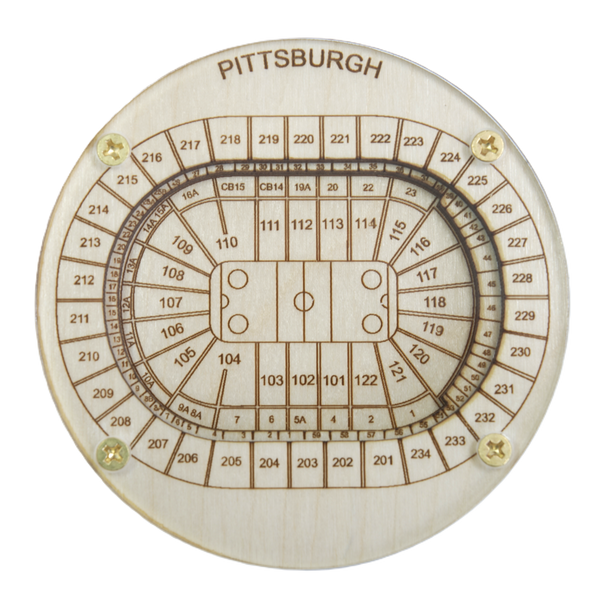 Pittsburgh, Pennsylvania Coaster Art (PPG Paints Arena)