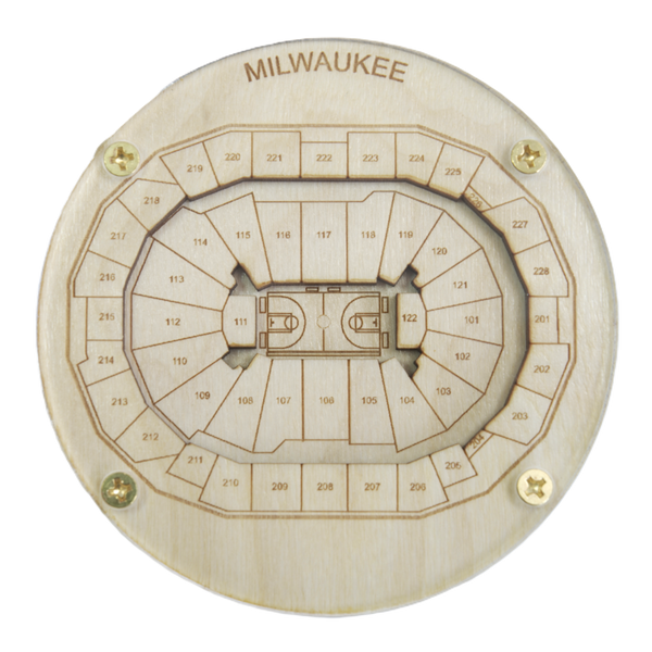 Milwaukee, Wisconsin Coaster Art (Fiserv Forum)