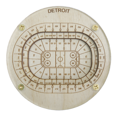 Detroit, Michigan Coaster Art (Little Caesars Arena - Hockey)