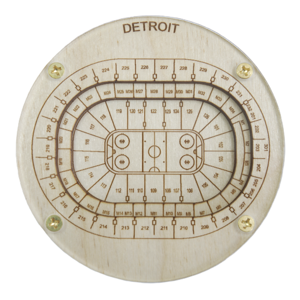 Detroit, Michigan Coaster Art (Little Caesars Arena - Hockey)