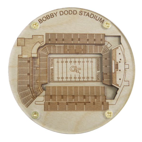 Atlanta, Georgia Coaster Art (Bobby Dodd Stadium)