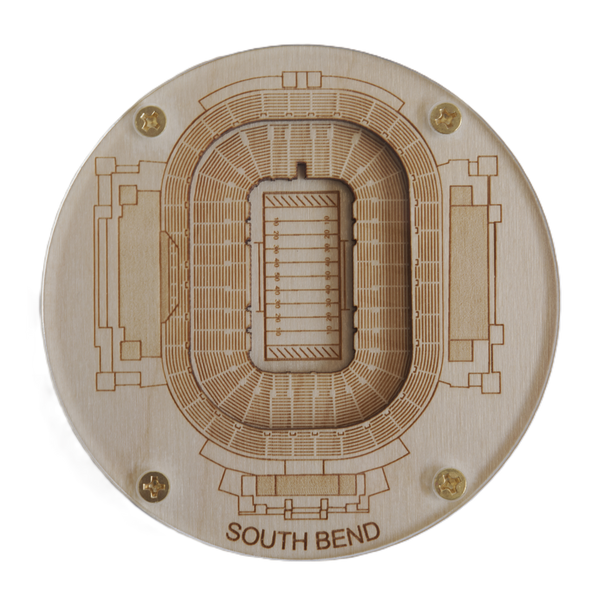 South Bend, Indiana Coaster Art (Notre Dame Stadium)