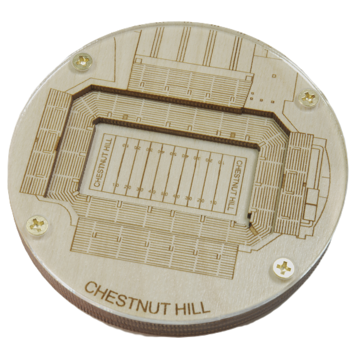 Chestnut Hill, Massachusetts Coaster Art (Alumni Stadium)