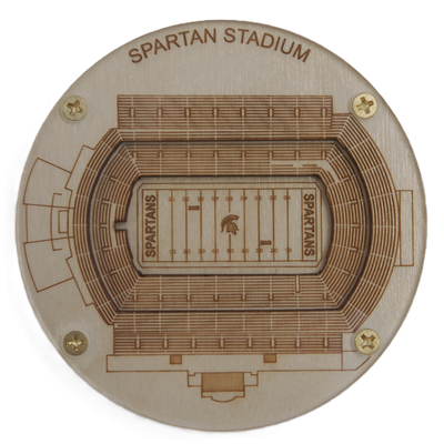 East Lansing, Michigan Coaster Art (Spartan Stadium)