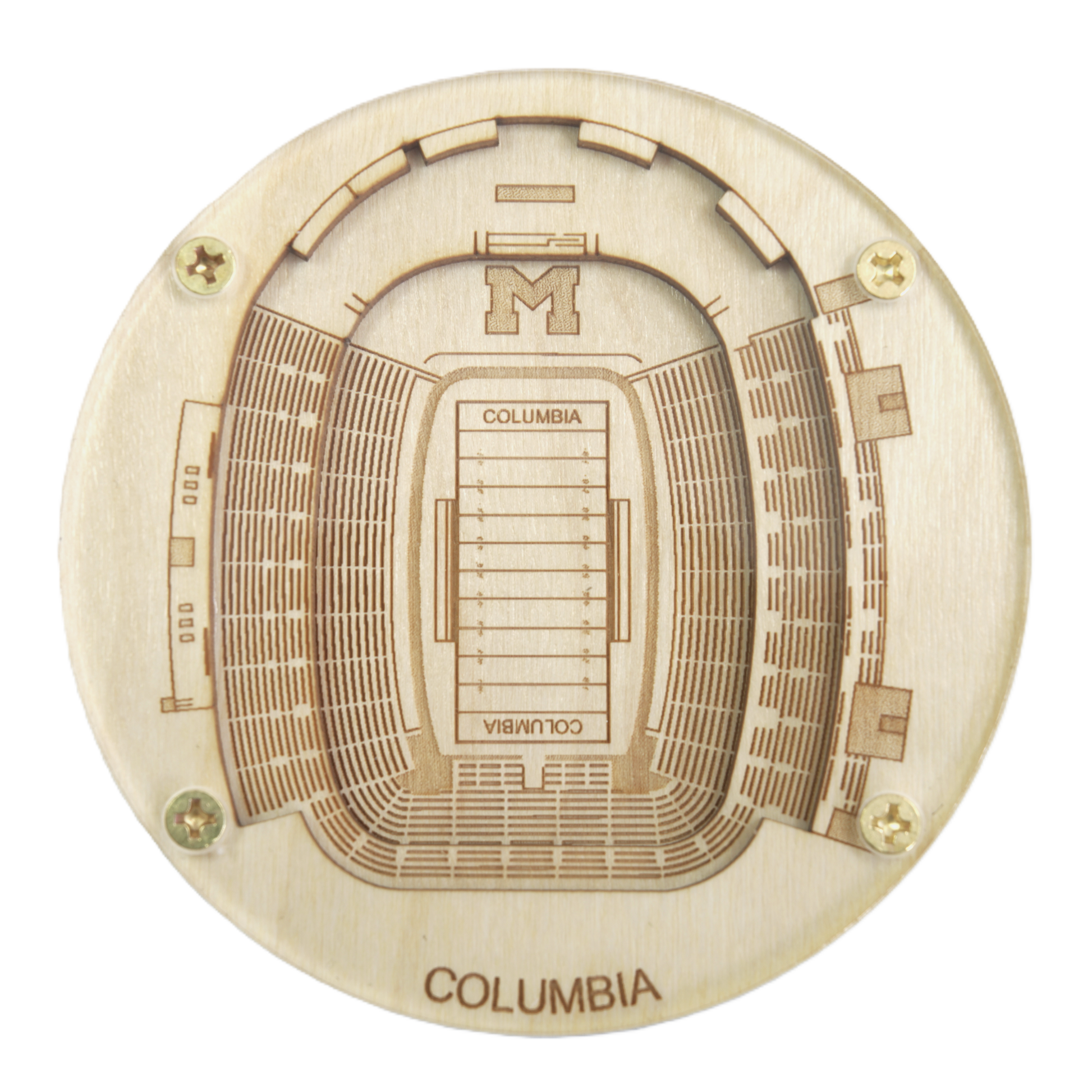 Columbia, Missouri Coaster Art (Faurot Field)