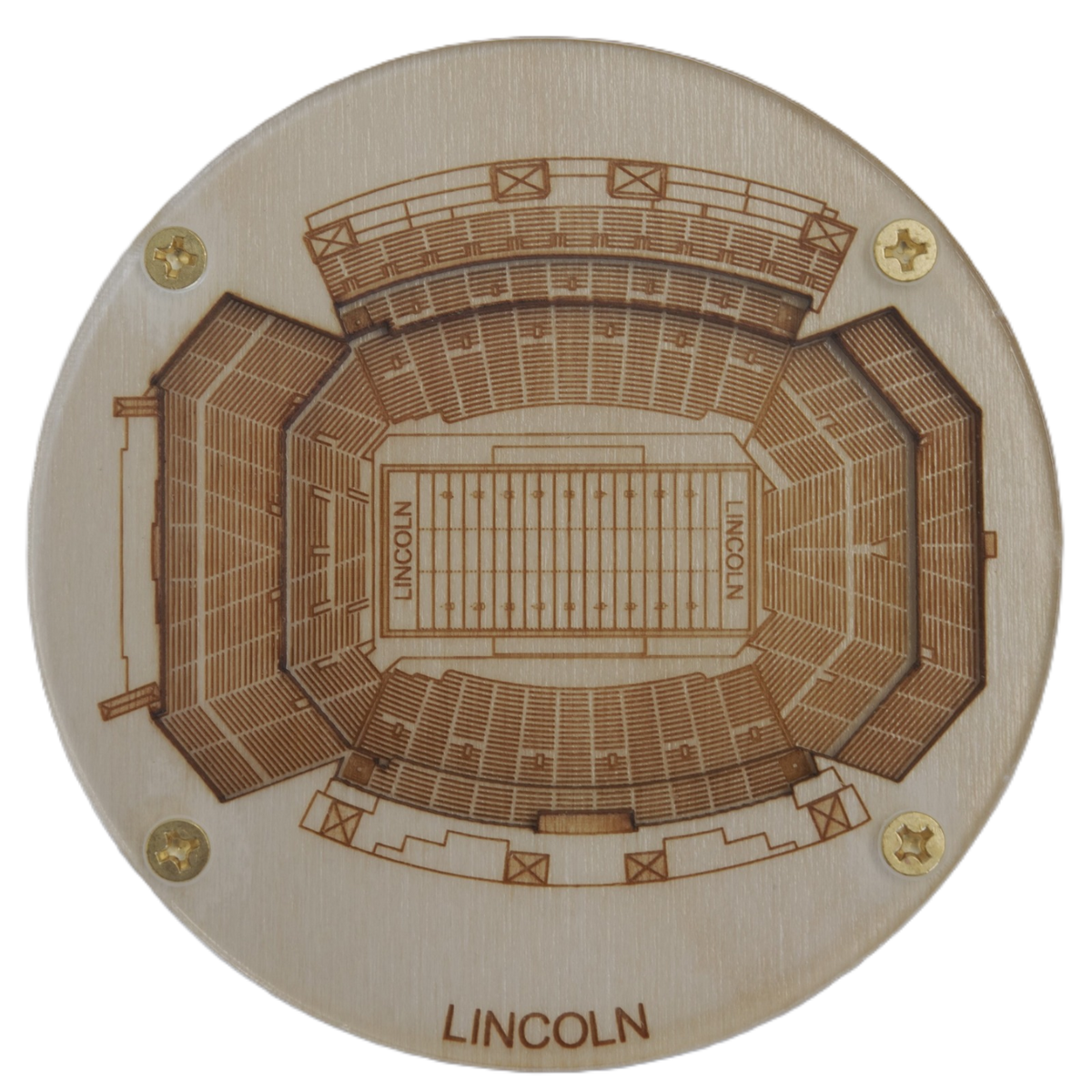 Lincoln, Nebraska Coaster Art (Memorial Stadium)