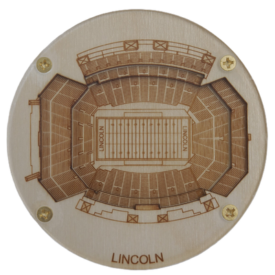 Lincoln, Nebraska Coaster Art (Memorial Stadium)