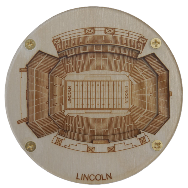 Lincoln, Nebraska Coaster Art (Memorial Stadium)