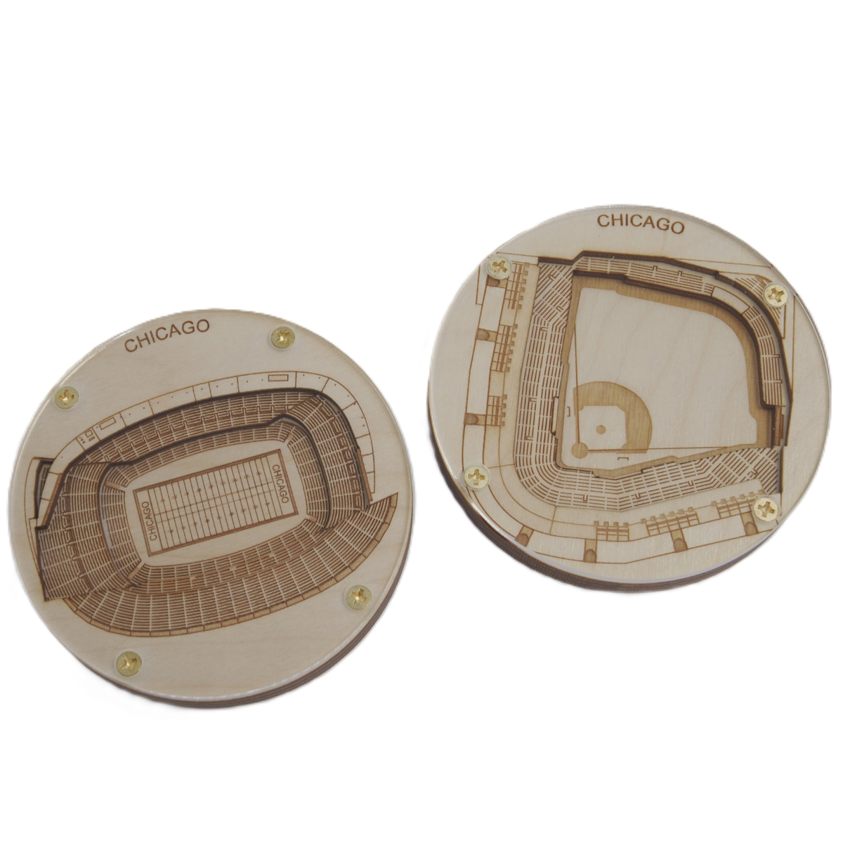 The Chicago Coaster Set (Soldier Field + Wrigley Field)