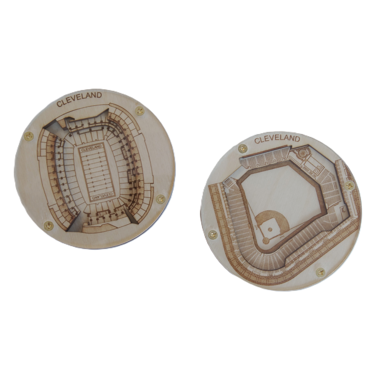 The Cleveland Coaster Set (Huntington Bank Field + Progressive Field)