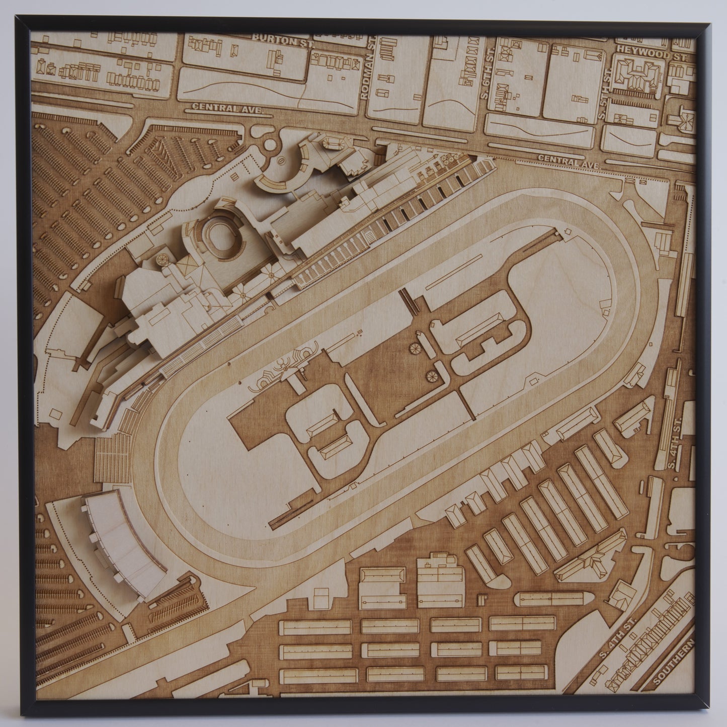 Louisville, Kentucky Wall Art City Map (Churchill Downs)