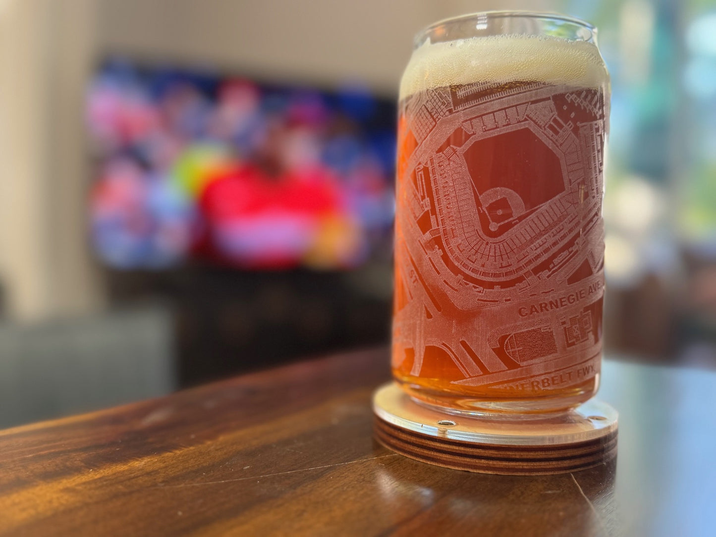 Cleveland, Ohio Pint Glass Art (Progressive Field)