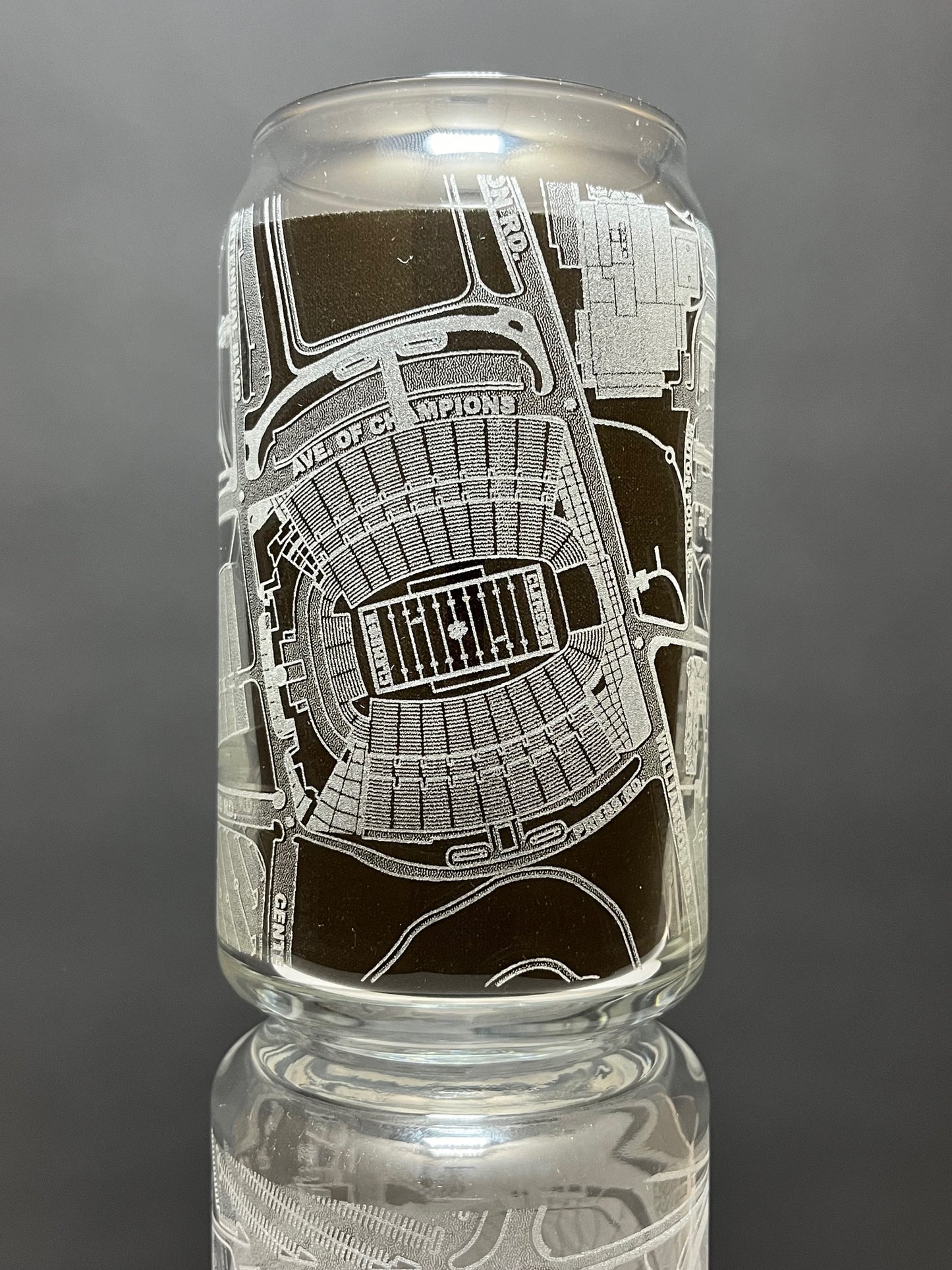 Clemson, South Carolina Pint Glass Art (Memorial Stadium)