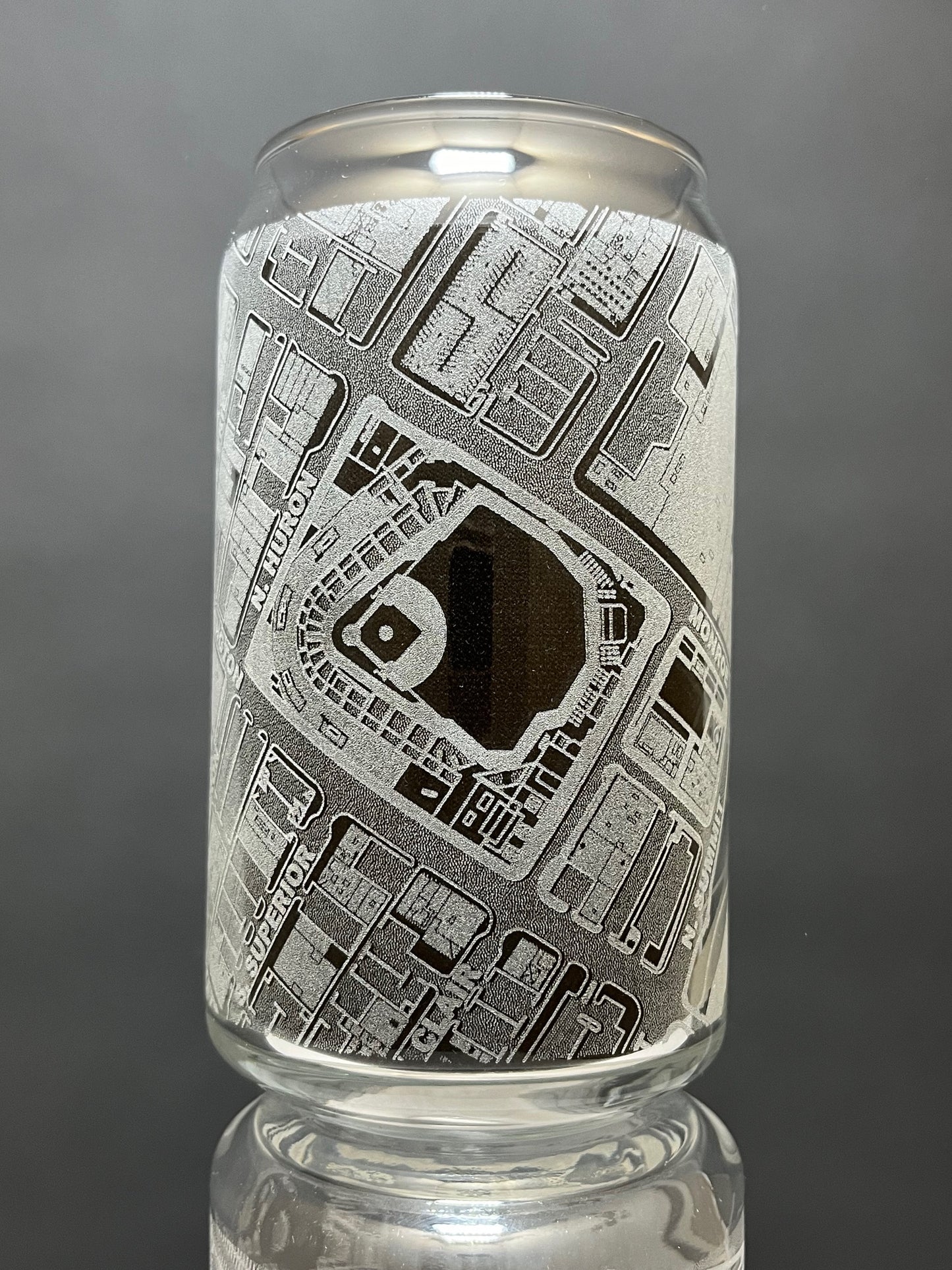 Toledo, Ohio Pint Glass Art (5/3 Field)