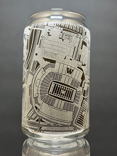 Seattle, Washington Pint Glass Art (Husky Stadium)