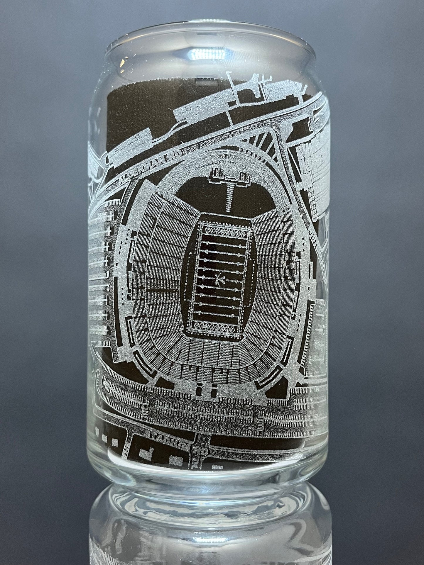 Charlottesville, Virgina Pint Glass Art (Scott Stadium)