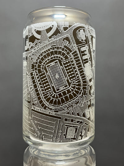 Baton Rouge, Louisiana Pint Glass Art (Tiger Stadium)