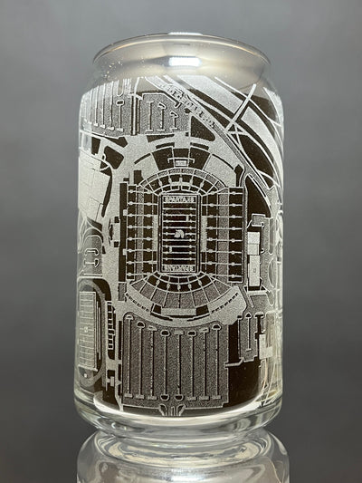 East Lansing, Michigan Pint Glass Art (Spartan Stadium)