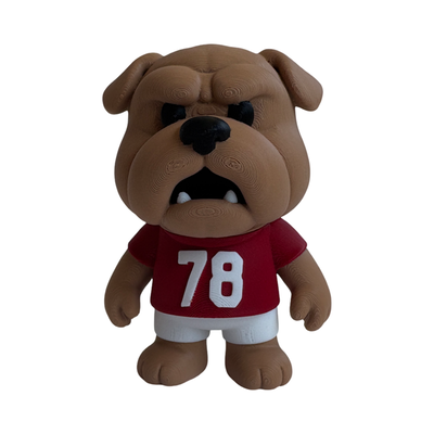 Wiggly English Bulldog Mascot