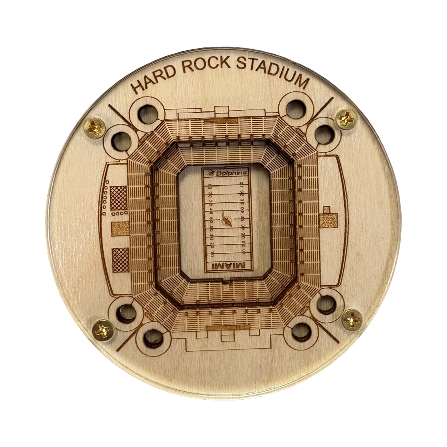 Miami, Florida Coaster Art (Hard Rock Stadium - Dolphins)