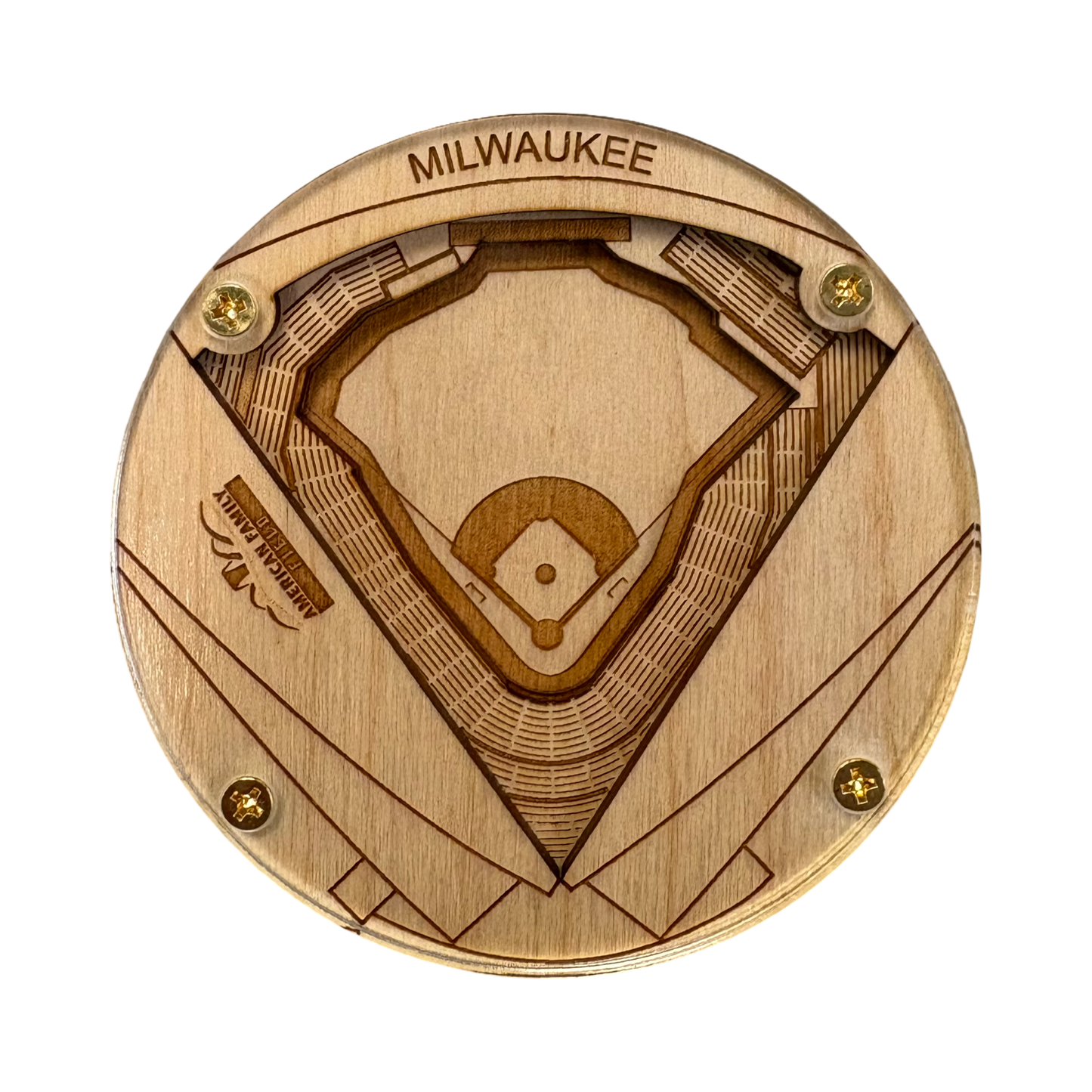 Milwaukee, Wisconsin Coaster Art (American Family Field)