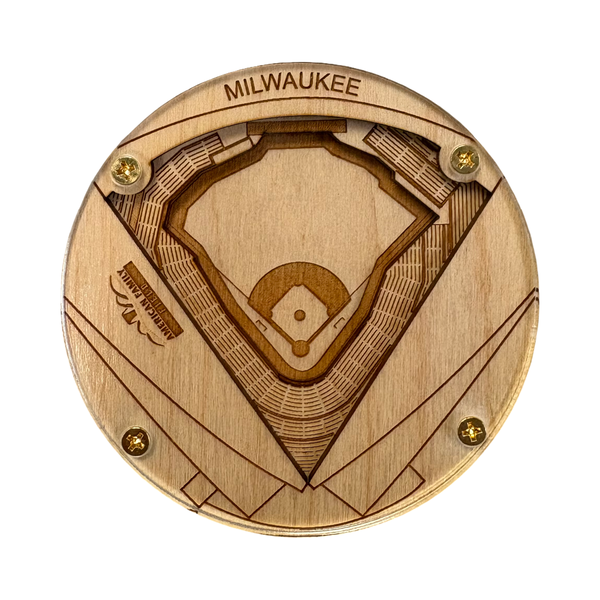 Milwaukee, Wisconsin Coaster Art (American Family Field)