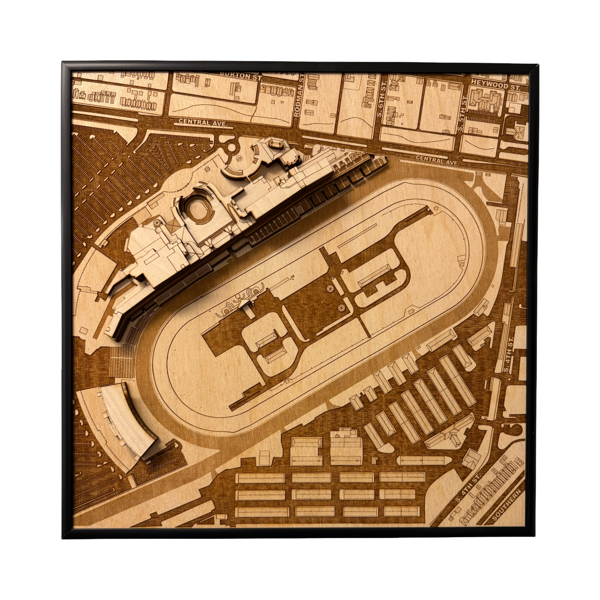 Louisville, Kentucky Wall Art City Map (Churchill Downs)