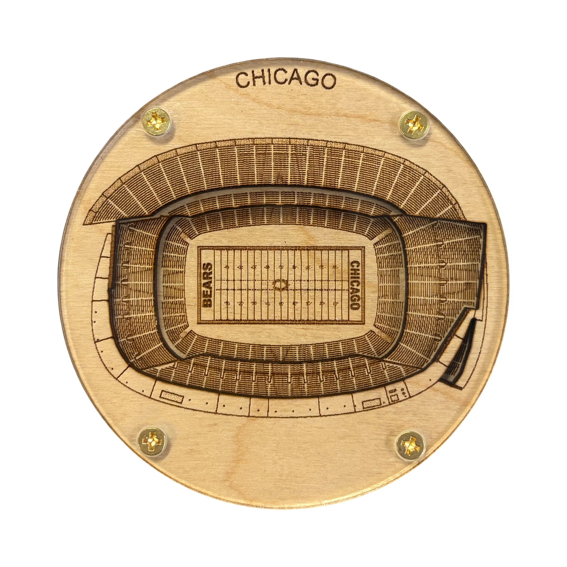 Chicago, Illinois Coaster Art (Soldier Field)