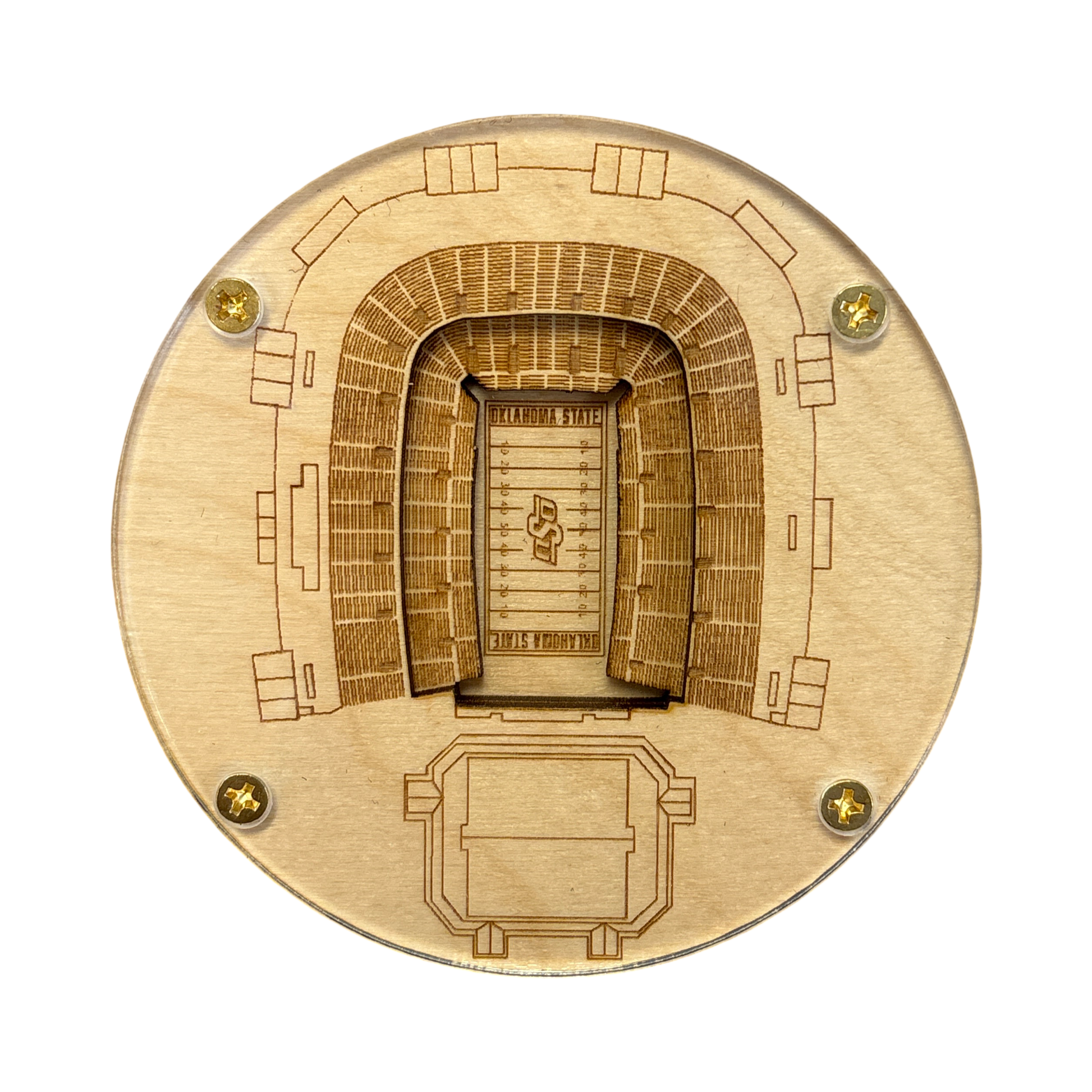 Stillwater, Oklahoma Coaster Art (Boone Pickens Stadium)