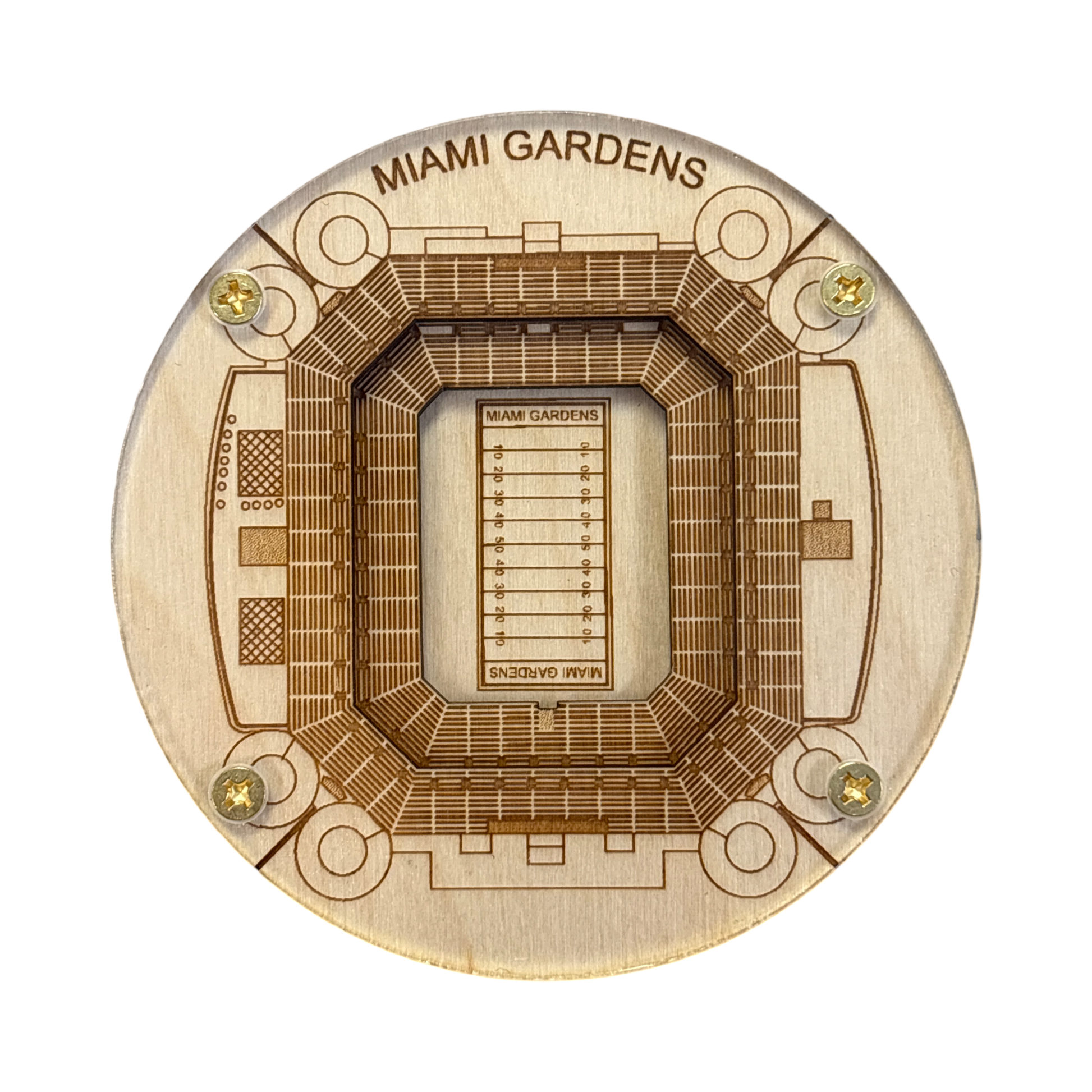 Miami, Florida Coaster Art (Hard Rock Stadium - Dolphins)