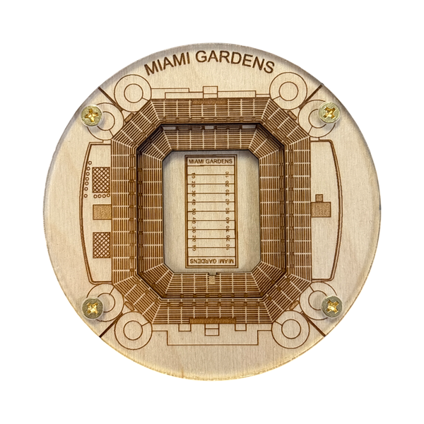 Miami Gardens, Florida Coaster Art (Hard Rock Stadium)