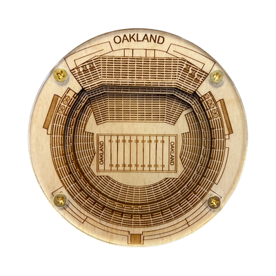 Oakland, California Coaster Art (Oakland-Alameda County Coliseum - Old Raiders)