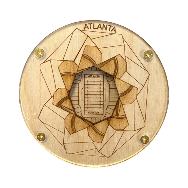 Atlanta, Georgia Coaster Art (Mercedes-Benz Stadium)