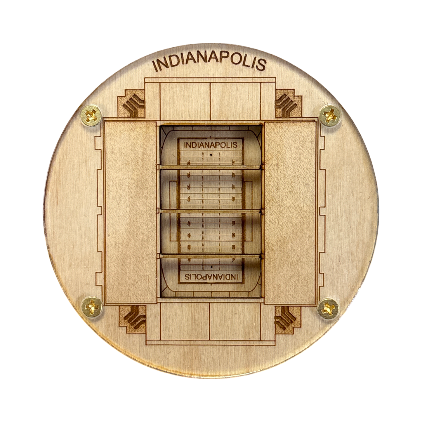 Indianapolis, Indiana Coaster Art (Lucas Oil Stadium)