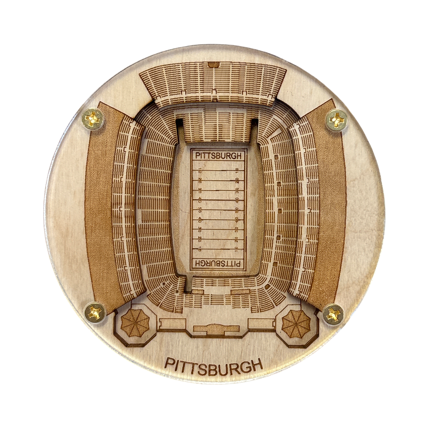 Pittsburgh, Pennsylvania Coaster Art (Acrisure Stadium Heinz Field)